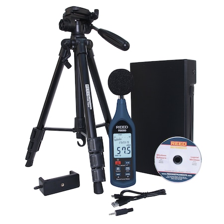Reed Instruments REED Data Logging Sound Meter with Tripod Kit R8080-KIT2